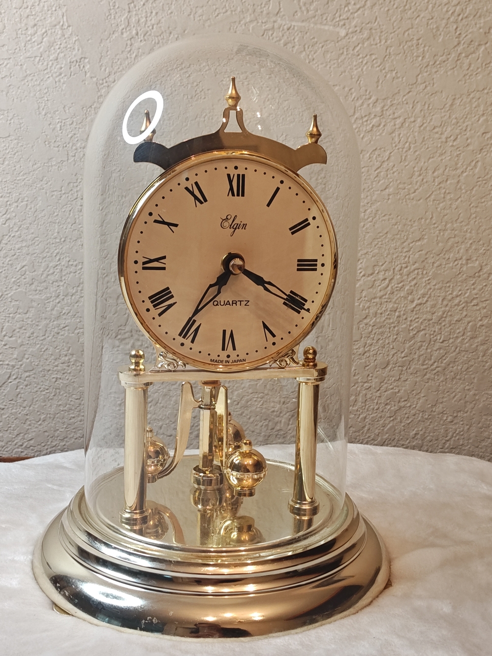 Vintage Elgin Anniversary Clock 11.5"Tall×7.5"wide In Perfect Condition Works!